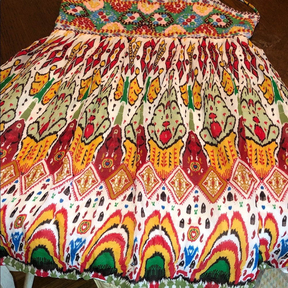 Zara Women’s Boho Embroidered Sequin Halter Sundress Size S‎ Multicolor Festival - Picture 3 of 6